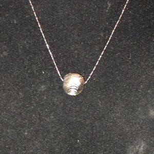 Sterling silver necklace with ball charm